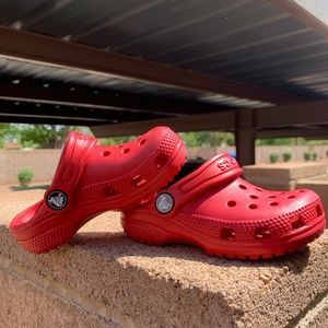 Crocs red kids size 8